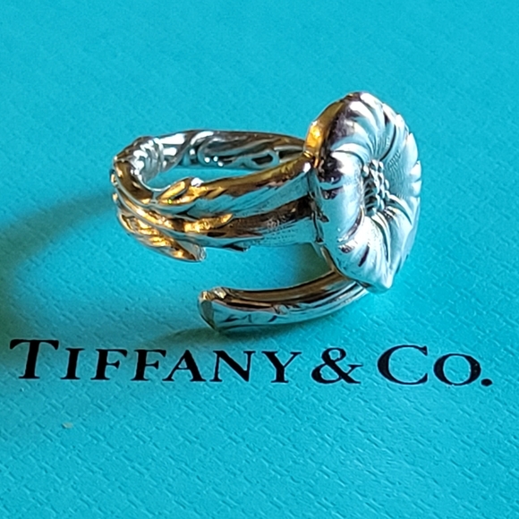 1885 Tiffany & Company Morning Glory Spoon Ring in Sterling Silver #53 - Picture 4 of 13